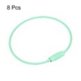thumbnail image 3 of Uxcell Cable Key Rings 160mm Wire Keychain Twist Loops Light Green 8 Pack, 3 of 6