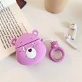 thumbnail image 3 of Lindo estuche para AirPod 2/1, diseño de personajes de dibujos animados, divertido y divertido Air Pods, funda de silicona suave, único animal 3D para niñas, niños, mujeres, estuches para AirPods 2 y 1 (oso arcoíris morado) Sailing  Electrónica, 3 of 5