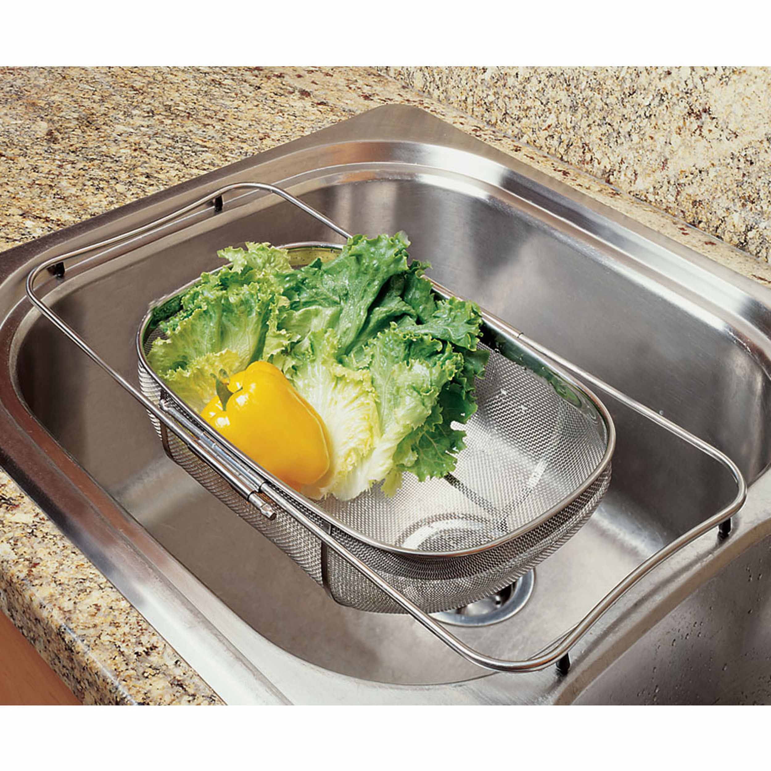 Over The Sink Colander Stainless Steel