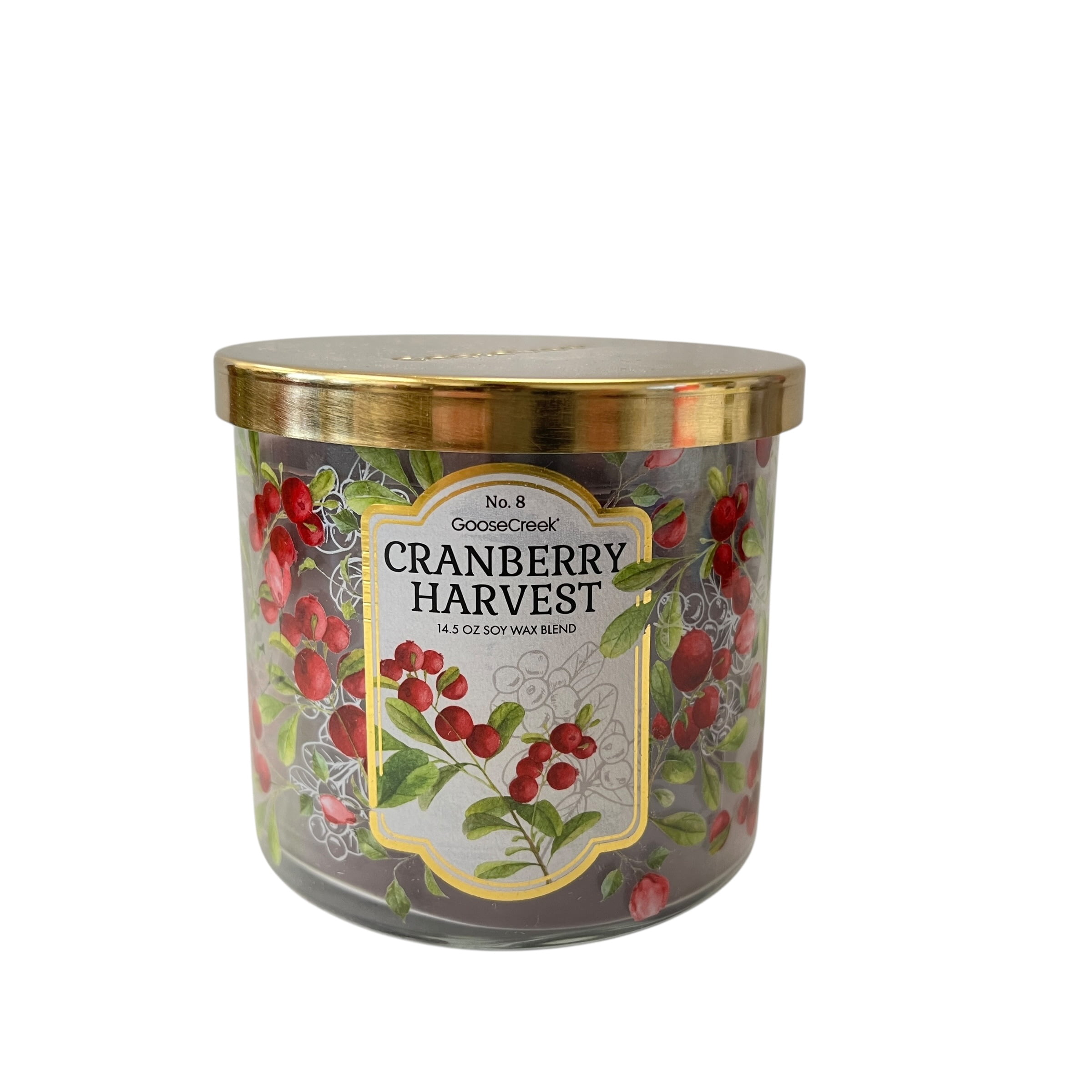 Goose Creek Cranberry Harvest Scented 3 Wick Candle 14.5 oz