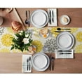 thumbnail image 3 of Dahlia Yellow Gray Table Runner Luxury Home Dining Table Coffee Table Holiday Wedding Decoration Party Dinner Table Runner, 3 of 5