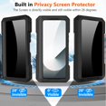 thumbnail image 4 of Funda metálica YQODSZ para Samsung Galaxy Z Fold 6 con pantalla de privacidad, 4 of 7