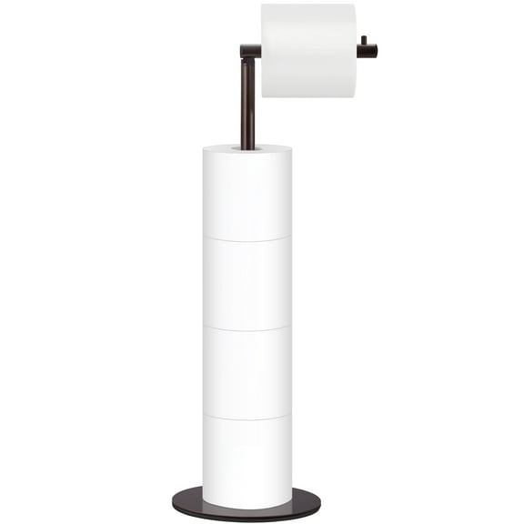 DECLUTTR Toilet Paper Holder, Free Standing Toilet Paper Stand with Reserve for Bathroom, Bronze