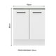 thumbnail image 2 of Mueble Inferior de Cocina MADESA Ágata 70 cm 2 Puertas Blanco, 2 of 5