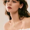 thumbnail image 2 of 14k Gold Couples Hug Necklace for Women 14k Yellow Gold Hug Pendant Lovers Jewelry Gifts for Women, 2 of 6