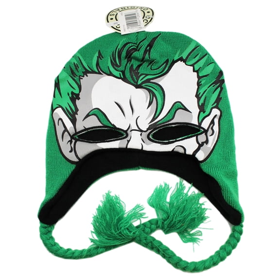 DC Comic's The Joker Eye Cut-Out Peruvian Style Mask Beanie