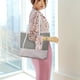 thumbnail image 5 of Bolsos de mano de mujer de gran capacidad, bolsas de hombro tipo Tote, cuero suave, gris, 5 of 6