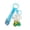 Blue, variant on Acrylic Liquid Keychain Football Theme Jersey Shape Pendant with Floating Ball and Sequins 5ml Bag Charm with Strap