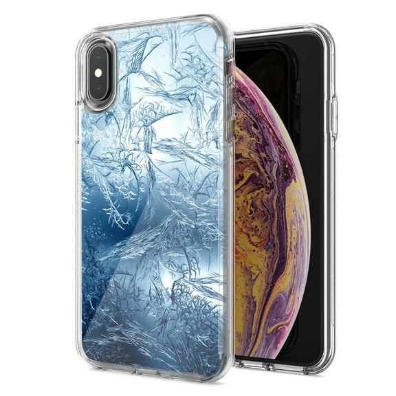MUNDAZE For Apple Iphone Xr Blue Ice Design Double Layer Phone Case Cover