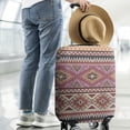 thumbnail image 2 of Pink Boho Tribal Diamonds and Triangles Pattern Luggage Cover Fashion Suitcase Cover Baggage Covers Fit 25-28 Inch Luggage (Go Travel), 2 of 5