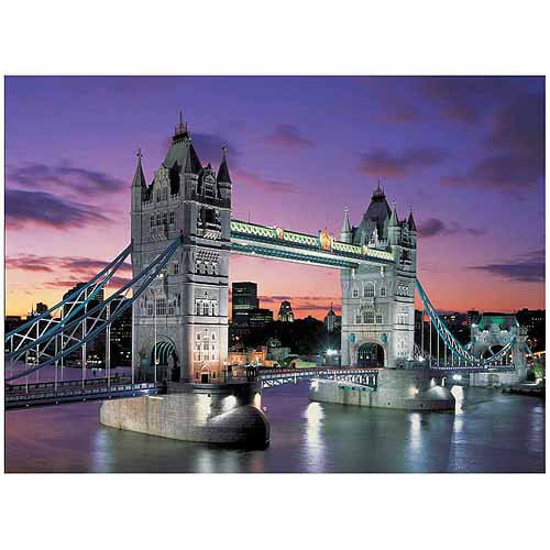 HomeLiner 1000Pcs Puzzles for Adults Teens Jigsaw Puzzles Fun Large Puzzle Game London Tower Bridge Challenge Puzzle Gift 