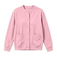 thumbnail image 4 of Karight Womens Fleece Snap Front Cardigan, Soft Lightweight Sweatshirt for Women, Baseball Jacket with Pockets, 4 of 8