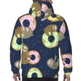 thumbnail image 6 of Bingfone Sloth With Donuts Men'S Drawstring Hoodie Long Sleeve Pocket Sweatshirts-Large, 6 of 9