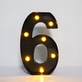 thumbnail image 3 of Letras de 22 cm con luz LED, letras del alfabeto negras, números, luz de noche, letras de Navidad para el hogar, suministros para fiestas de cumpleaños, decoración, 3 of 5