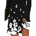 thumbnail image 4 of Gvmfive Women Boho Printed T-shirt Dress Long Sleeve Casual Loose Dress, 4 of 4