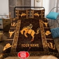 thumbnail image 3 of Juego de cama personalizado con nombre Rodeo Bucking Horse Ver 2, 3 of 4