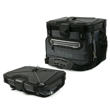 Titan by Arctic Zone 40 Can Collapsible Zipperless Soft Cooler, Black, 23 QT