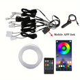 thumbnail image 1 of SUTENGDA Car LED Lights Interior Light  9 In 1 Car Ambient Lighting Kits With 236in Fiber Optic  APP Control  Car Accessories Multicolor RGB Neon Car LED Strip Lights With Music Sync Mode, 1 of 7