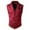 Red, variant on Dpytoraw Mens Court Style Fashion Single Suit Vest Sleeveless Jacket