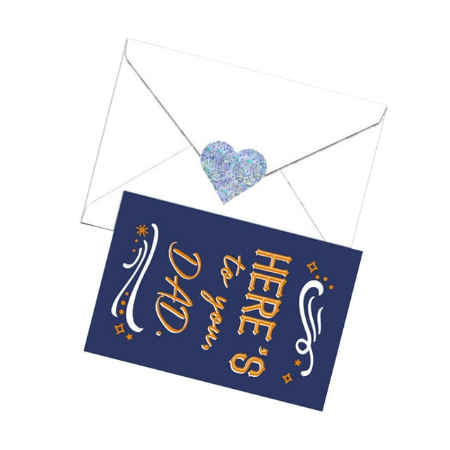 veasfak Father's Day Card Gift Card Holiday Thank You Card for Dad Men from Daughter Dark Blue