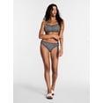 thumbnail image 2 of Kacey Lee Women's and Women's Plus Lettuce Edge Bikini Bottoms, Sizes XS-3X, 2 of 5