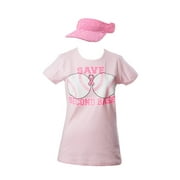 Breast Cancer Awareness Kit - Save Second Base T-Shirt + Visor - Medium