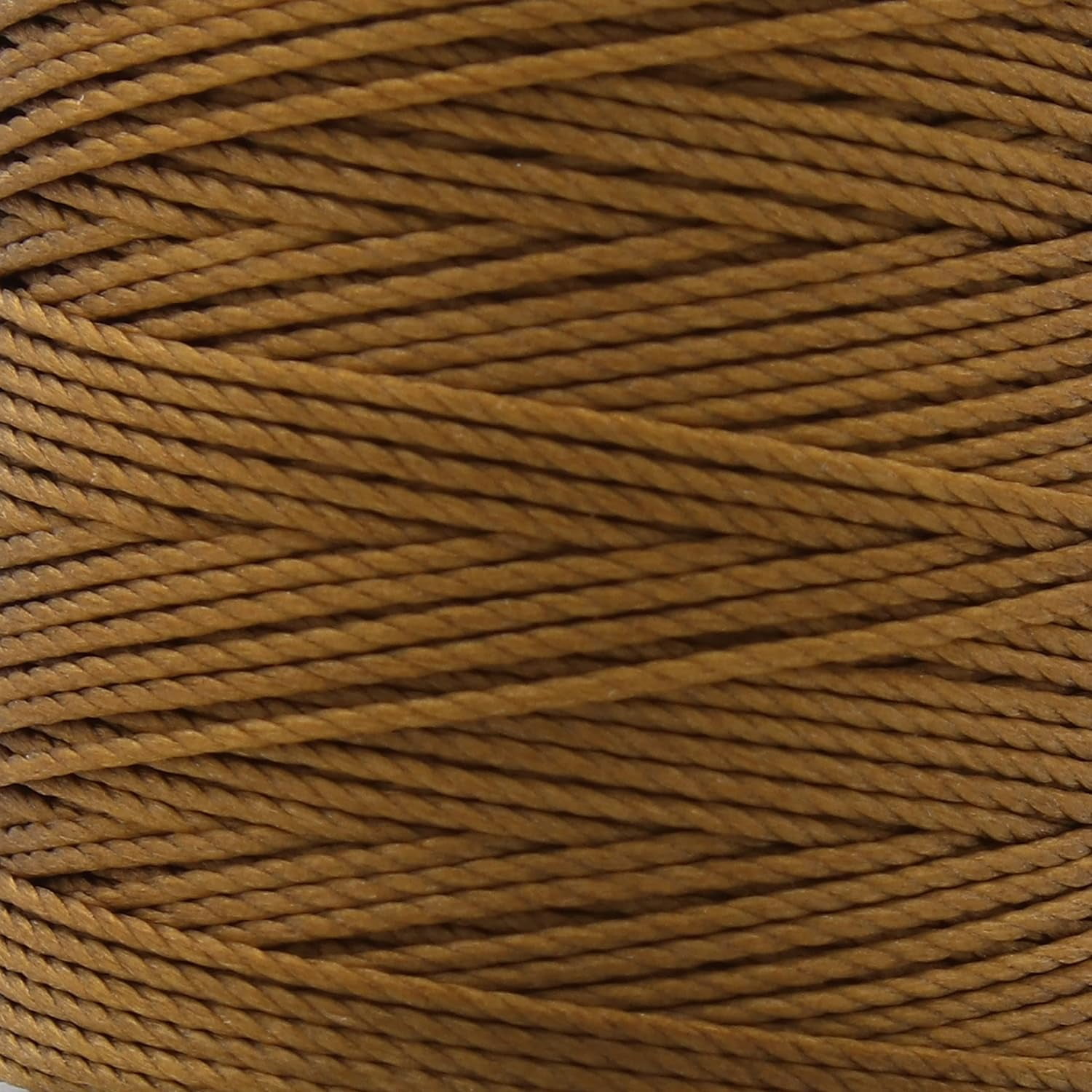 The Beadsmith S-Lon Bead Cord – .5 mm Twisted Nylon Cord, 4 Spools, Antique Gold Color, TEX210, 77 Yards