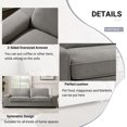 thumbnail image 3 of COSYJOY Living Room, Bedroom, 88.58"THREE Seater Sofa，Soft and Comfortable, Easy to Install, Detachable Sofa Mat and Cove(Light Gray), 3 of 10