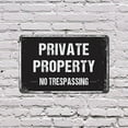 thumbnail image 5 of Private Property No Trespassing 10 Inch x 14 Inch Novelty Aluminum Metal Sign No Soliciting No Shortcuts Weatherproof Perfect for Yards Driveways Fences Fun Gift for Homeowners, 5 of 6