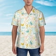 thumbnail image 2 of Sikiie Funny Chicken Print Men's Hawaiian Shirt, Summer Beach Button Pocket Short Sleeve T-Shirt,3X-Large, 2 of 7