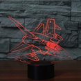 thumbnail image 4 of Biplane Aircraft 3D Led Lamp,Abstractive Optical Illusion Night Light,7 Color Change,Touch Switch USB Powered,Birthday Christmas Cool Gift for Child, 4 of 5