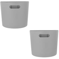 Set of 2 Hanging Litter Basket Trash Storage Container Auto Kitchen Office Grey