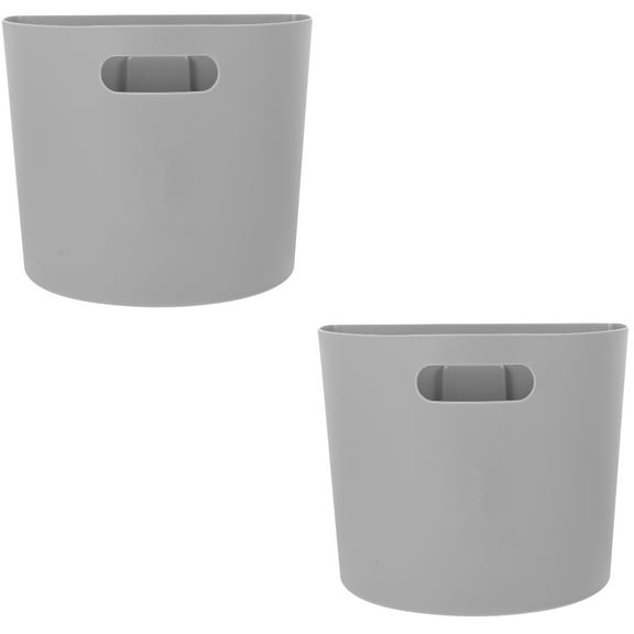 Set of 2 Hanging Litter Basket Trash Storage Container Auto Kitchen Office Grey