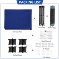 thumbnail image 4 of COBIZI 10x20 Heavy Duty Pop-up Canopy Tent with Adjustable Height, UPF 50+ Waterproof and Instant Outdoor Shelter, Outdoor Canopy for Beach,Party,Camping Includes 4 Sandbags and Wheeled Bag,Dark Blue, 4 of 9