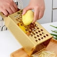thumbnail image 4 of Râpe 4 côtés en Acier Inoxydable - Râpe de Cuisine pour râper grossièrement et Fine, pour Fruits, légumes, Carrottes, Fromage, Passe au Lave-Vaissellee (argent) CHAM, 4 of 5