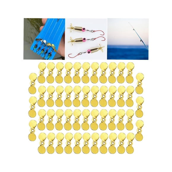 Hélice de pesca multiusos hoja de hélice de acero inoxidable espesar DIY L dorada Cola Hélice de pesca