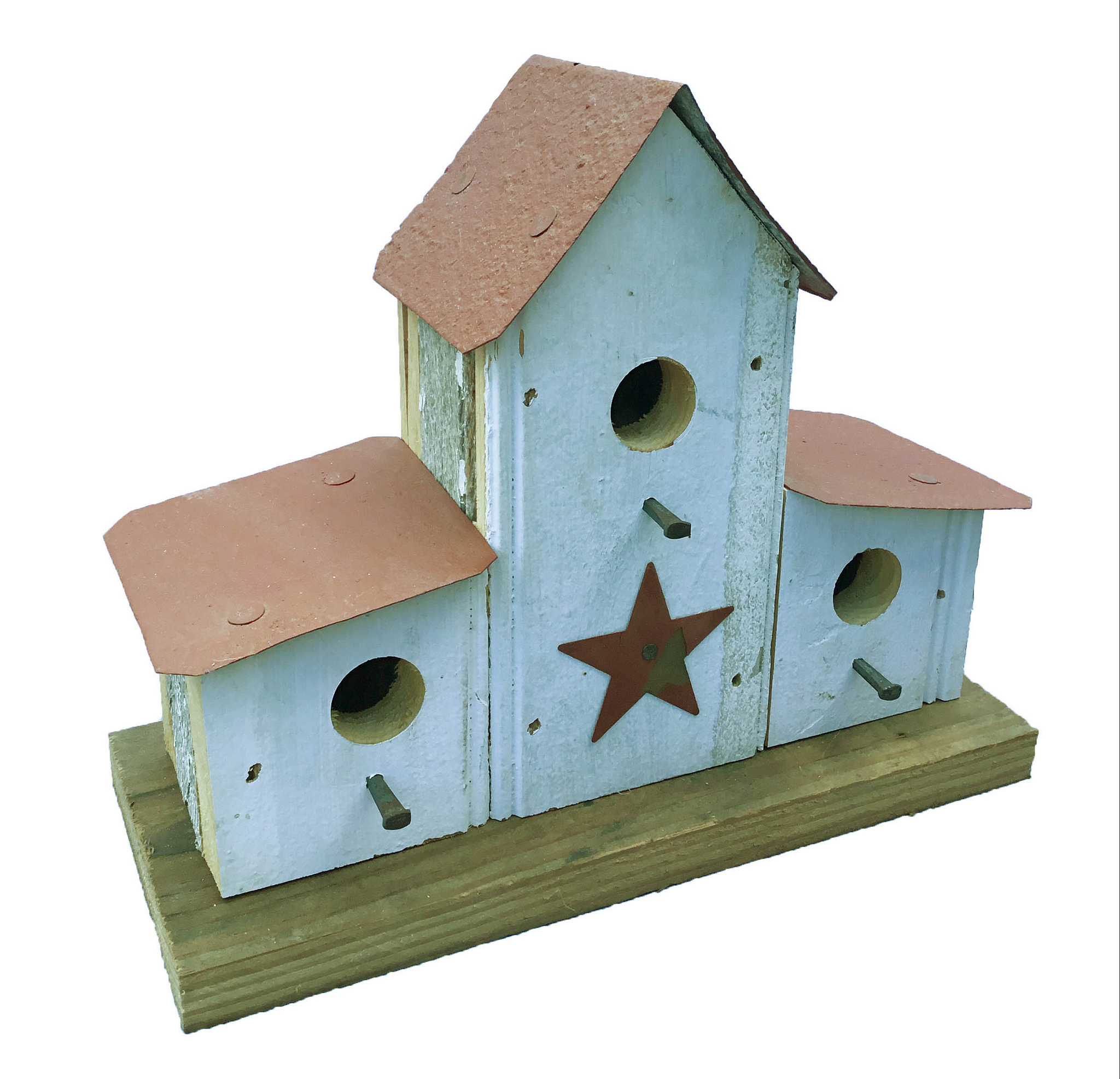 Barn Wood Small Double Lean-To Bird House - image 1 of 2