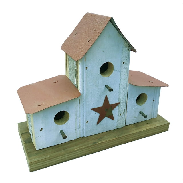 Barn Wood Small Double Lean-To Bird House