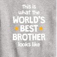 thumbnail image 3 of Instant Message - Worlds Best Brother - Toddler & Youth Crewneck Fleece Sweatshirt, 3 of 6