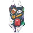 thumbnail image 5 of Grblisyd Girls Swimsuits Quick Dry Crossback One Piece Beach Swimwear Bathing Suit with Adjustable Strap 4-13Years, 5 of 6