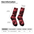 thumbnail image 2 of KLL Red Line Print Cool Socks Men's Women's Crew Socks Funny Crazy Novelty Stockings, 2 of 6