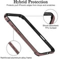 thumbnail image 3 of New Aluminum Frame Metal Bumper Frame Slim Hard Case Cover for iphone 16, Metal Frame Armor with Soft Inner Bumper, Raised Edge Protection, 3 of 7