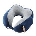 thumbnail image 1 of Linda almohada de cuello de espuma viscoelástica con funda de forro polar suave, almohada de viaje para niños y adultos, 1 of 5