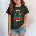 thumbnail image 4 of mgoYE 250th Anniversary Flag Tee Boys Girls Boy's 4th of July Independence Day T-Shirt Summer 1776 USA America Memorial Day Graphic Tees Tops(Grey,5-6 Years), 4 of 5