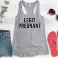 thumbnail image 2 of Legit Pregnant Tank Top, Ladies Racerback Tank Top, Pregnancy Tank, Baby Announcement Tank, Pregnant Tank, Heather Gray, X-Large, 2 of 3