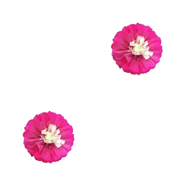 Toystoory Flores de papel Decoraciones florales para manualidades de pared Adorno de bricolaje Fucsia 15cm 2Conjunto