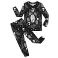 thumbnail image 2 of Likimi Kids Toddler Girls Halloween Pajamas Set Long Sleeve Hallowmas Graphic Print Crew Neck Pjs Tops With Pants For Party Soft Comfort Sleepwear, 2 of 2