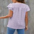 thumbnail image 4 of CHOK Blouses for Women Dressy V Neck Ruffle Sleeve Summer Tops Casual Flowy Shirts, 4 of 8