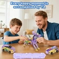 thumbnail image 7 of Lomyolo 2-in-1 Collision Transforming Dinosaur Toys Magnetic Cars Convertible Robot Toys for Kids Dino Car Toddler Fun Christmas Birthday Gift for Age 3-12 Years Boys(Purple Dragon), 7 of 7