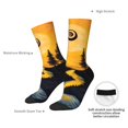 thumbnail image 4 of Cauagu Sunset River Pine Trees Print Crew Socks for Women and Men,Adult Athletic Running Socks 1-Pair Sports Socks Work Gear Socks with Moisture Wicking, 4 of 6